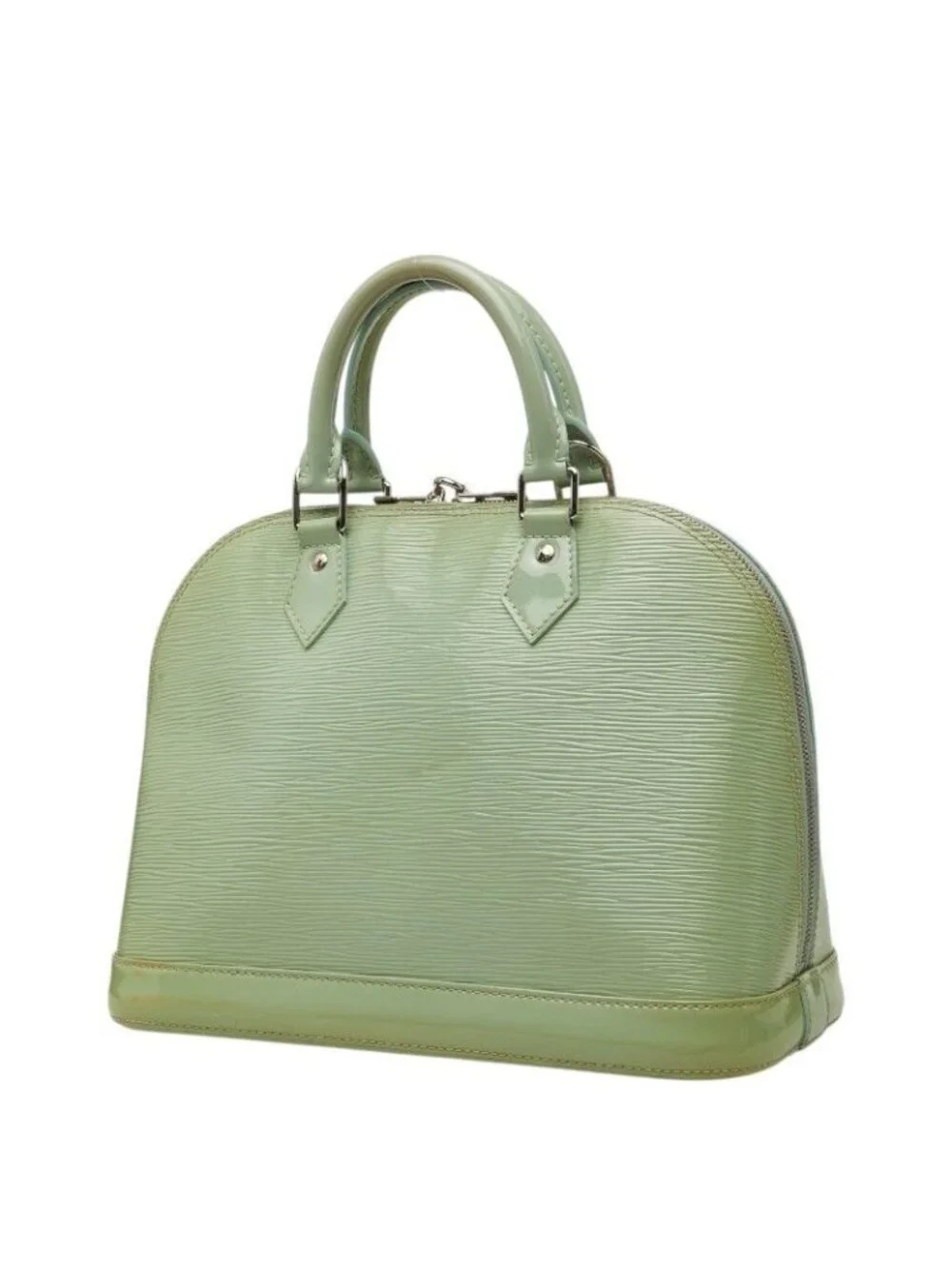 Louis Vuitton Epi Electric Alma PM Shoulder Bag Mint Green Patent Leather